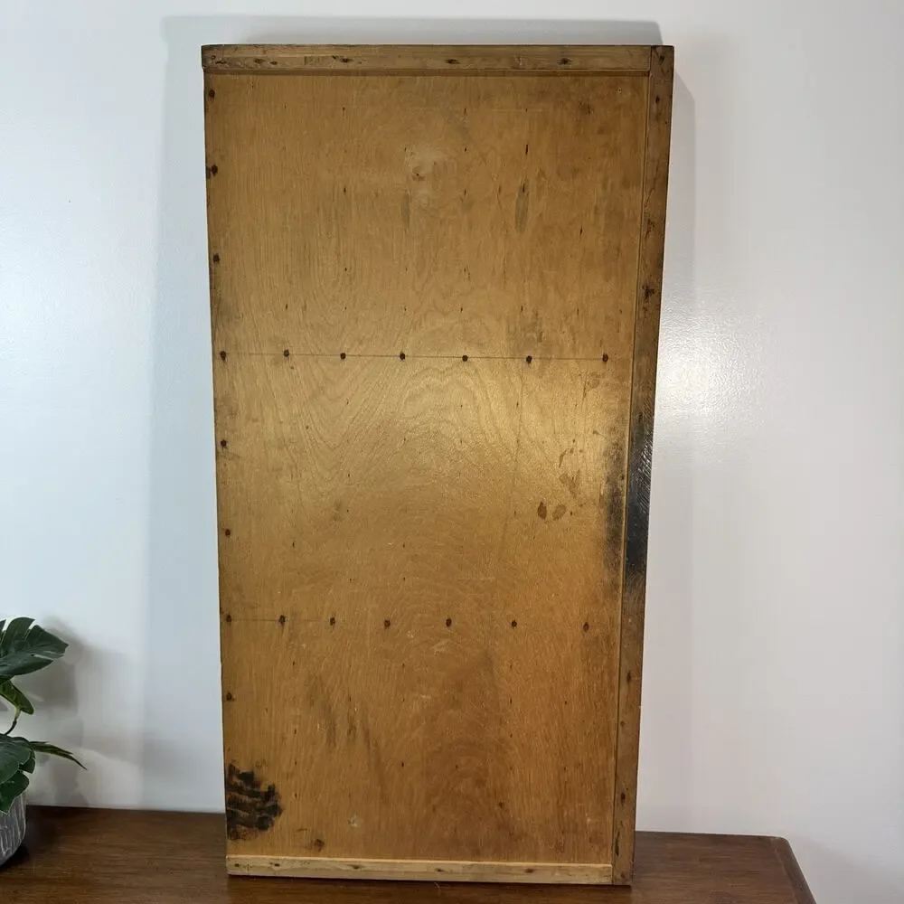 Antique New Departure Patented Printer's Type Case Drawer Wood Trinket Shelf